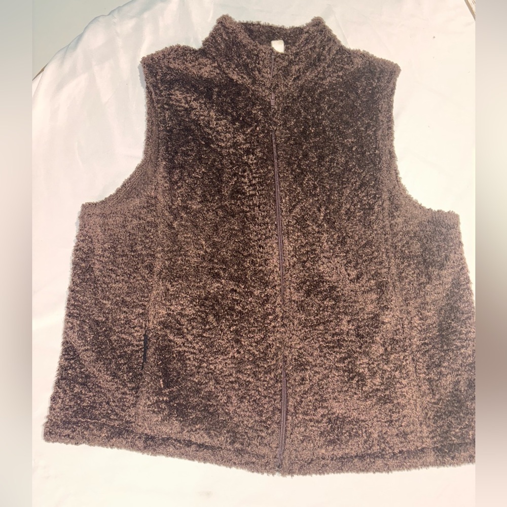 Dakini Polartec vest zip up faux fur curly